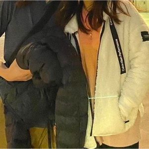 Calvin Klein super cute, fluffy, and comfortable coat! Perfect for spring